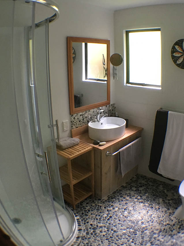 The bathroom is ensuite